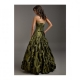пышное длинное платье 2014 года - блестящее зеленое