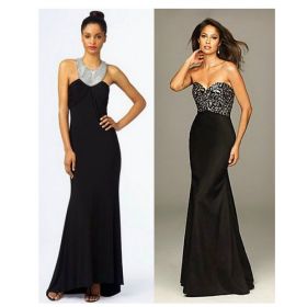 черные модели платьев 2014 года - длинные вечерние фасоны